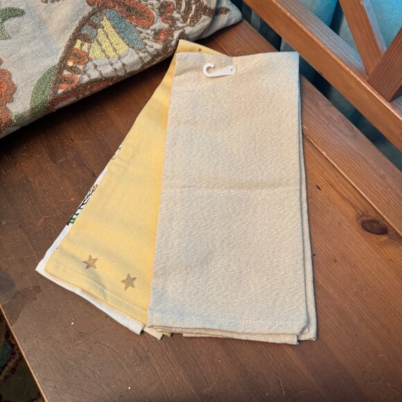 Macys Cotton holiday dish towels New holiday scene and gold gift home decor - Picture 5 of 7